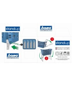 Cesto biancheria bama "stand up" con gambe reclinabili, 41 lt